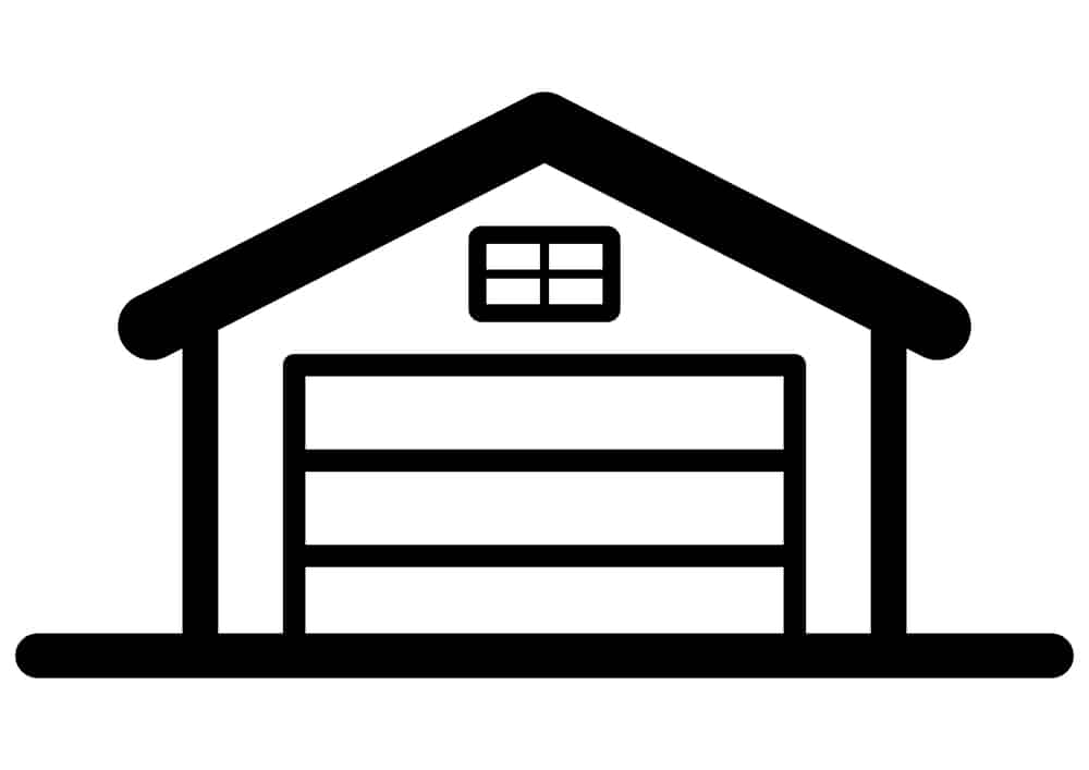 Garage für Auto und Dachbox