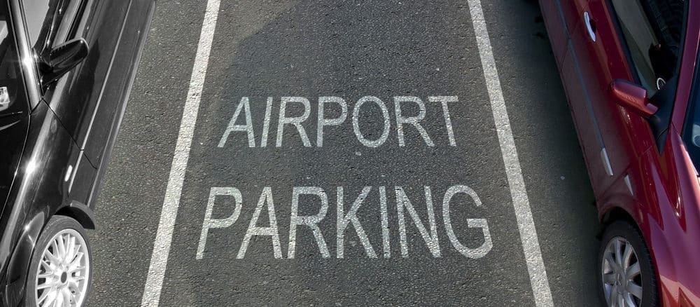 Parkbucht am Flughafen